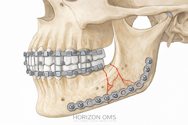 Facial trauma surgery jaw fracture repair by oral surgeon Lombard Illinois