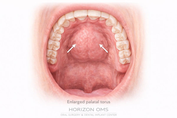 Tori removal palatal mandibular bony growth surgery DuPage County